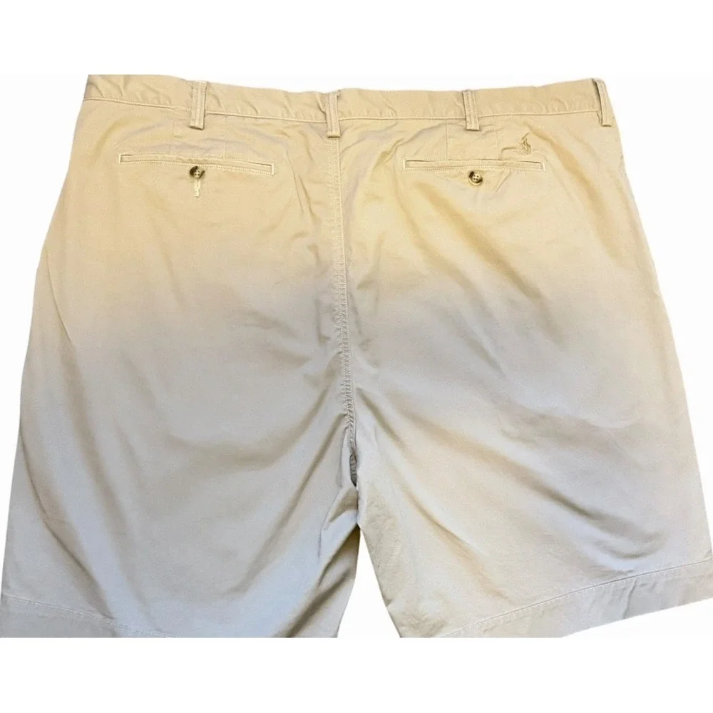 Polo Ralph Lauren Shorts Mens 44 Tan Stretch Classic Fit Chino Khaki 9" Ins - Picture 2 of 4